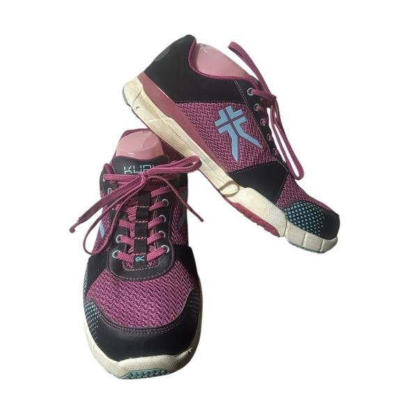 KURU Women’s Athletic Shoes Sneakers Size 10.5 Fuchsia Gray Lace Up Comfortable - Picture 4 of 8